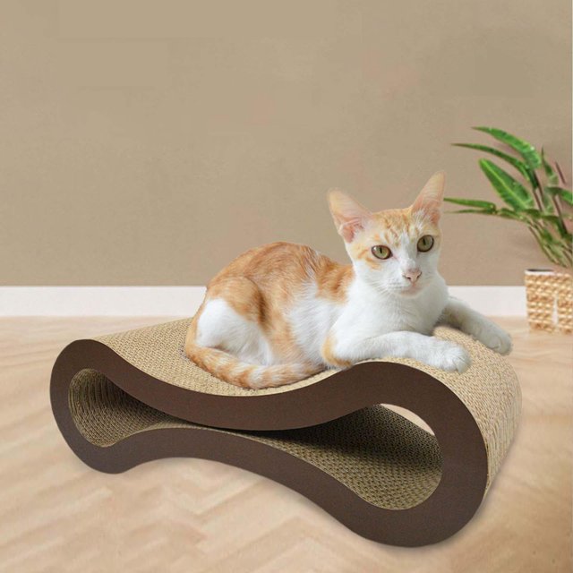Tablero rascador para gatos, tablero rascador para gatos, juguete interactivo para gatos, protector de muebles, juguete de entrenamiento, almohadilla Café Fernando Almohadilla para rascar gatos