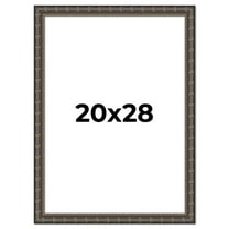 20x28 Frame Black Bamboo Solid Wood Picture Frame Width 1.5 Inches | Interior Frame Depth 0.5