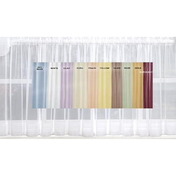 Emelia Sheer Sage Green Curtain Panel 95 Long Walmart Com Walmart Com