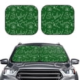 thumbnail image 2 of Windshield Sun Shade, Math Pattern Green Foldable Car Sun Shade Windshield For Front, 2 Pieces, 2 of 4