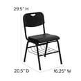 thumbnail image 3 of Scranton & Co Plastic Stacking Chair in Black, 3 of 4