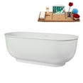 thumbnail image 2 of 66.5" Streamline B-256-45-BBR Soaking Freestanding Tub and Tray With Internal Drain in Brushed Brass, 2 of 10