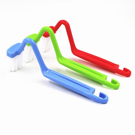 Fanvereka Mini S Shape Toilet Brush Portable Curved Bathroom Cleaning Brush
