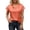 Orange, variant on Women T-Shirts Knit Tops Lightweight Solid Color Summer Casual Blouse Classic V-Neck For Everyday Wear Versatile Streetwear