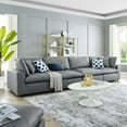 thumbnail image 2 of Sofa, Faux Vegan Leather, Grey Gray, Modern Contemporary Urban Design, Living Lounge Room Hotel Lobby Hospitality, 2 of 10