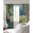 thumbnail image 2 of Spring Daisy Flowers Black Out Curtains 84 Inch Long for Living Room, Green Tree Leaves Forest Natural Scenery Blackout Curtain Shade Thermal Insulated Window Curtains Grommet Drapes 42"x84" 2 Panels, 2 of 8