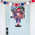 thumbnail image 2 of PLPPYFS 4th of July Patriotic Wreath - Red White & Blue American Flag Decor, Independence Day Farmhouse Wreath with Burlap Bow, Memorial Day & Summer Holiday Front Door Garland, 2 of 9