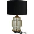 thumbnail image 6 of DecMode 23" Transparent Base Gold Table Lamp with Black Velvet Shade, 6 of 7