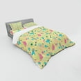 thumbnail image 2 of Ambesonne Retro Bedding Set 4 Pcs, Memphis Style Triangle Lines, Queen, Multicolor, 2 of 2