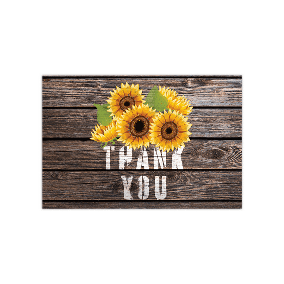 Pro Supply Global (50) Count of 4x6 Sunflower Thank You Insert Cards