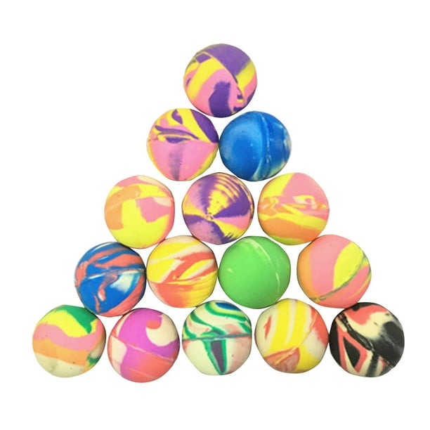 EeaseMX 25 pelotas elásticas de goma de 32 mm para saltar, juguete para niños y bebés (colores variados)