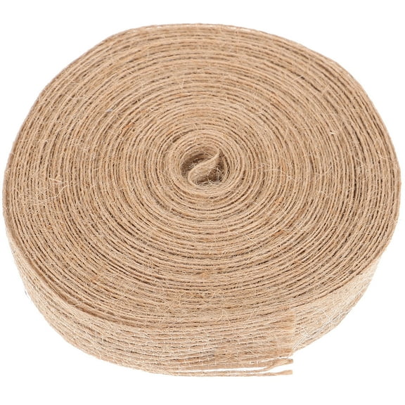 PTOOTP Natural Jute Burlap Ribbon Beige with Trim for Crafts, Wrapping, Seasonal and Holiday Decorations