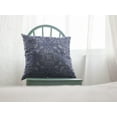 thumbnail image 3 of 18â€ Indigo White Boho Ornate Indoor Outdoor Throw Pillow, 3 of 3