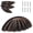 Red bronze, variant on Handles Vintage Semi Circle Cabinet Knobs for Furniture Kitchen Cupboard Dresser Drawer Door Decorative Knob Double Hole Drawer Pulls 4 Pcs (Bronze)