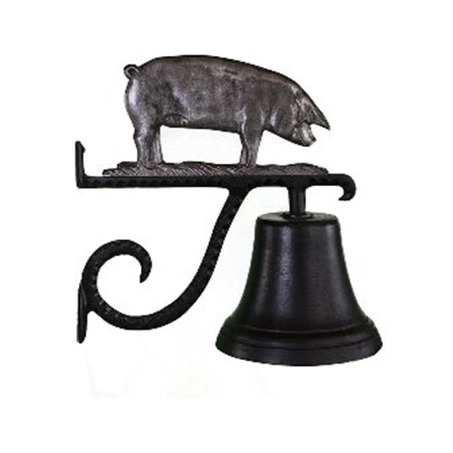 Cloche en Fonte avec Ornement Cochon Suédois