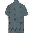 thumbnail image 2 of HAPPY BAY Men's Button Down Hawaiian Shirt Stylish Beach Short Sleeves Aloha Party Casual Tops Summer Funky Holidays Shirts XS Grey_W844, 2 of 6