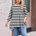 thumbnail image 4 of mfyjkho Tops Casuales Para Mujer, Blusas Informales De Cuello Redondo Liso Para Mujer, De Gran Tamaño, Con Mangas 3/4 Y Cuello Redondo Tops Y Blusas Para Mujer Xl, 4 of 5