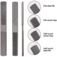 thumbnail image 3 of Lima plana semicircular 4 en 1 de acero al carbono para dar forma a herramientas de metal, cuero, madera, limas para tallar (8"/200 mm), 3 of 5
