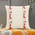 thumbnail image 6 of COM1950s Embroidered Rose Pillow Cover for Sofa and Bed,Floral Design Decorative Cushion Case,Easy To Clean and Replace,Ideal for Lumbar Support Holiday Gift,17.7X17.7 Inch, 6 of 7