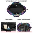 thumbnail image 3 of Colorful Leaf Pattern Travel Tote Bags for Women Carry On,Large Weekender Bags for Women Travel,Multi Functional Duffle Bag for Work,Shopping,Sports, 3 of 5