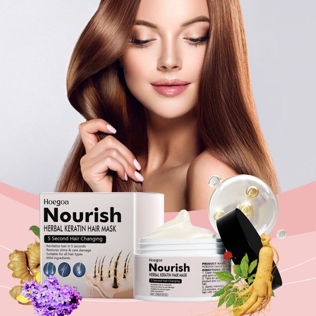 Xihbxyly Ofertas del Prime Day Mascarilla capilar reparadora de queratina Cerrar Cabello Reparación Sequedad Suavidad Brillo Hidratante Nutritiva Mascarilla capilar acondicionadora antiencrespamiento