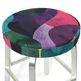 thumbnail image 3 of Fotbe Vibrant Abstract Flow Stool Covers Round,Waterproof Round Bar Stool Covers Bar Chair Covers Washable Stool Cushion Slipcover for 12-14 Inch Chair-14 inch, 3 of 7