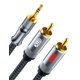 thumbnail image 1 of Cable EMK de 3,5 mm macho a 2 RCA macho chapado en oro, 2 m de largo, 1 of 6