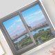 thumbnail image 2 of Pantalla de ventana magnética Fibra PE Pantalla de malla autoadhesiva desmontable Accesorios para ventanas 150x160cm/59.06x62.99in Blanco, 2 of 5