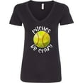 thumbnail image 3 of Inktastic Pitches Be Crazy Softball Humor Women's V-Neck T-Shirt, 3 of 5