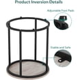 thumbnail image 6 of Round End Table - Modern Side Table for Living Room or Bedroom - Grey, 6 of 9