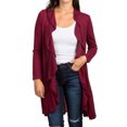 thumbnail image 1 of Women Ruffle Open Front Solid Color Long Sleeve Cardigan Top, 1 of 7