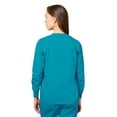 thumbnail image 2 of Adar Universal Scrubs For Women - Round Neck Warm-Up Scrub Jacket - 602 - Teal Blue - XL, 2 of 7