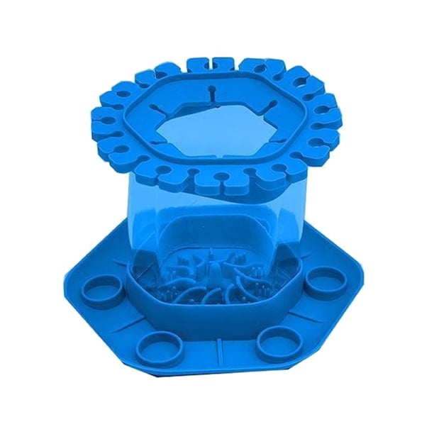 Limpiador Cepillo Azul 15*10 Cm Hexagonal Desmontable Y Drenable Pintura Graffiti para Herramienta Lavado Silicona Suministros Arte (3)
