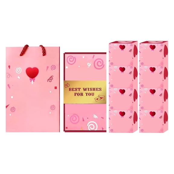 Merry Valentine's Day Surprise Gift Boxes – Valentine Gift Box Set, Exploding Boxes for Creating the Most Surprising Gift(8 Boxes)