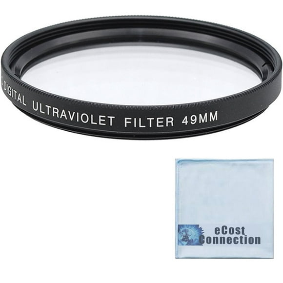 49mm Pro Série Filtre de Protection UV Numérique Ultraviolette Haute Résolution et un Chiffon en Microfibre eCostConnection