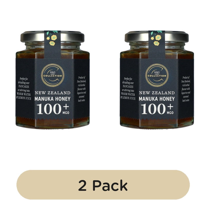 M&S New Zealand Manuka 100MGO Honey 250g, British Import (Pack of 2)