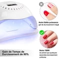 thumbnail image 3 of Lámpara de uñas de gel UV, secador de uñas LED UV de 168 W con 4 temporizadores (10/30/60/99 segundos) y sensor automático para todos los geles, 3 of 5