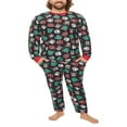 thumbnail image 2 of Christmas Matching Family Outfit Long Sleeve  Collar Pullover Pants 2PCS Christmas PJs Set for Adults Kids, 2 of 6
