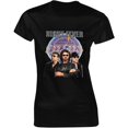thumbnail image 1 of Bee Gees T-Shirt à Manches Courtes pour Femmes en Coton, Col Ras du Cou, Chandails Décontractés à Imprimé, Noir, 1 of 6