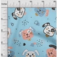 thumbnail image 2 of oneOone Georgette Viscose Light Blue Fabric Kawai Sewing Craft Projects Fabric Prints By Yard 42 Inch Wide-F6, 2 of 5