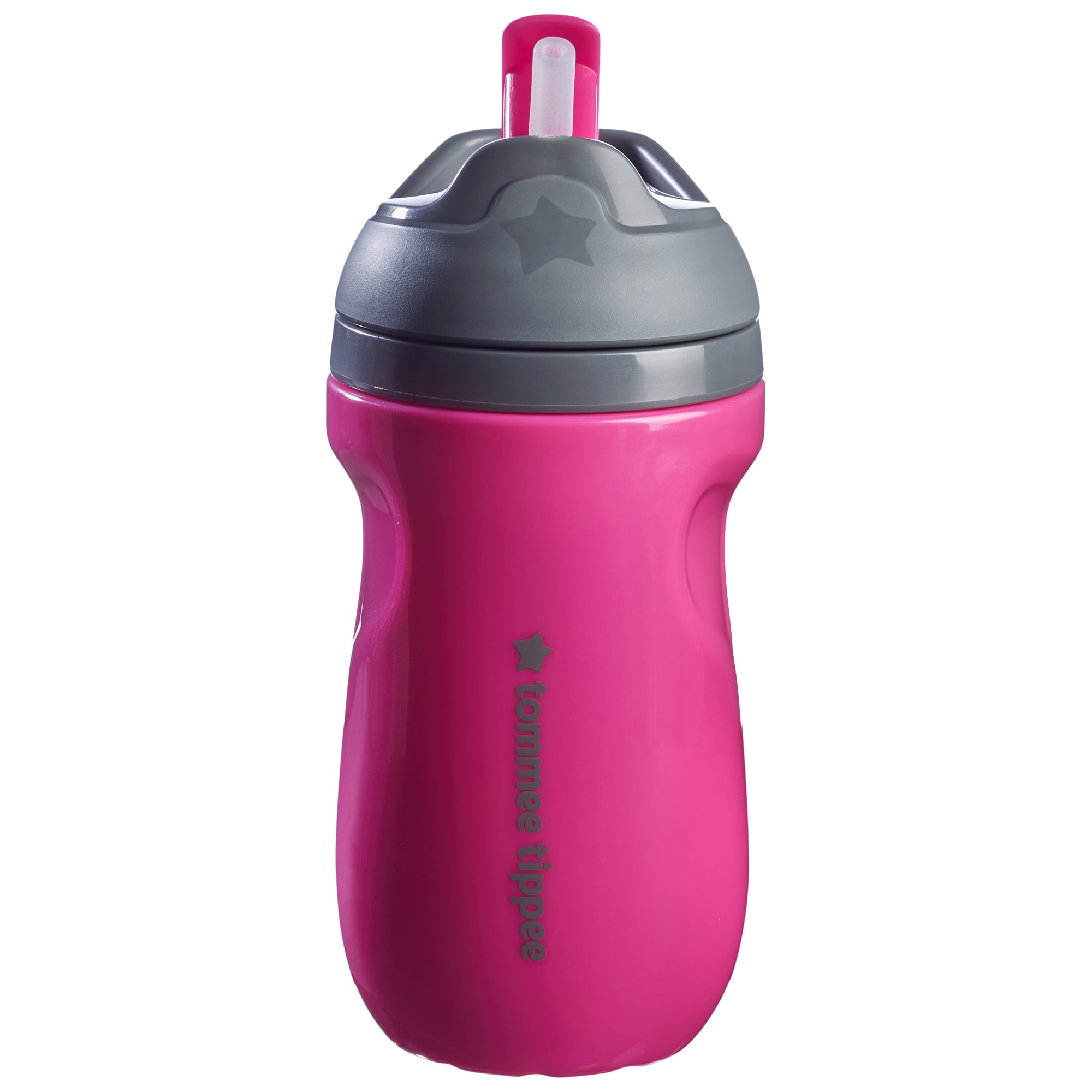Tommee Tippee Insulated Non-Spill Straw Cup (9oz, 12+ Months, 1 Count) Sporty Carry Handle