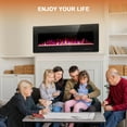 thumbnail image 3 of KISSAIR 42’’ 1500W Wall Mounted Recessed Electric Fireplace,12 Flame Color Modes,Touch Screen & Remote Control,Ultra Thin & Low Noise, 3 of 7