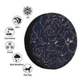 thumbnail image 4 of Susaid Copper-Gold Gloss Outline Flower Print Tire Covers,Waterproof Anti-UV Snow Sun Rain Tire Covers for RV,Truck, SUV, Trailer, Camper-17 inch, 4 of 6