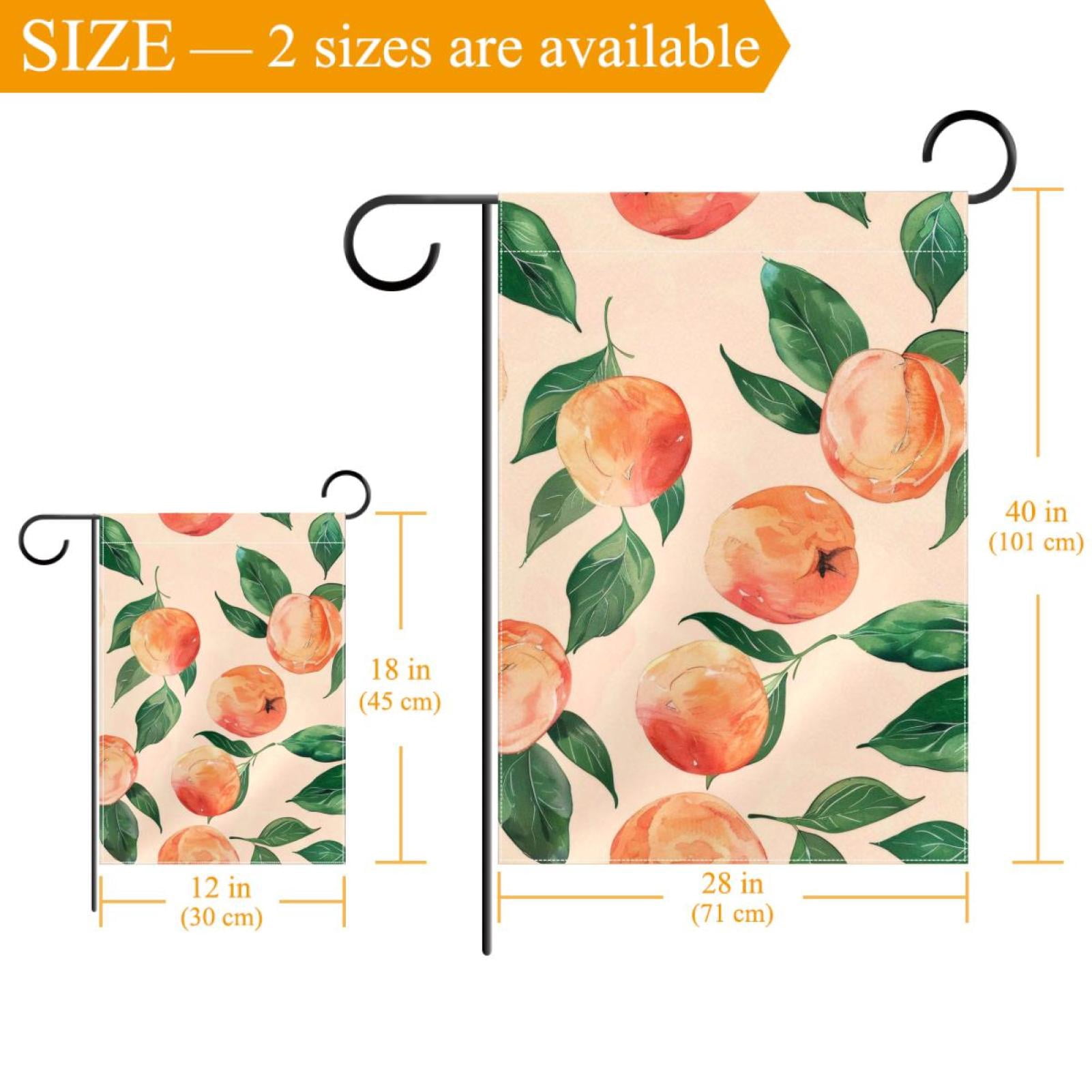 Welcome Peach Pink Garden Flag, Vertical Double Sided Small House Flag, Yard Farmhouse Outdoor Deck Veranda Lawn Decor 28x40 Inch