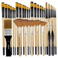 thumbnail image 1 of Paint Brushes 64Pcs/Set 7 Style Nylon Paintbrush with Wooden Handle Thick Non-Shedding Paint Brush Set for Kids, 1 of 4
