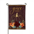 thumbnail image 2 of Evergreen Burlap Garden Flag - Give Thanks Floral Pumpkin, 2 of 2