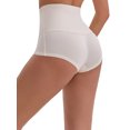 thumbnail image 3 of INSPIRE CHIC Women's High-Waisted Adjustable Waist Shaper Knickers Front Hook Closure Tummy Control Half-Hip Shaping Shorts 3XL White, 3 of 6