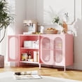 thumbnail image 6 of 2 Door Accent Cabinet,Metal Storage Cabinet with Adjustable Shelf,Buffet Sideboard for Bed Room,Living Room,Entryway,Hallway,Home,Hotel,Office,Garage,Kitchen,1 Removable Shelf., 6 of 17