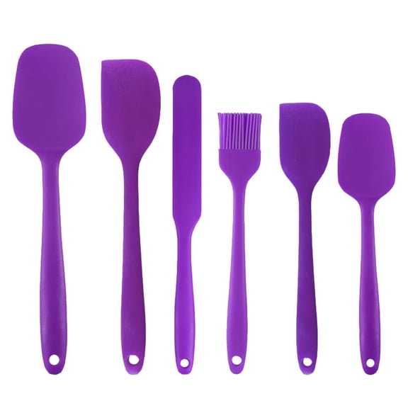 Silicone Scraper 6-Piece Set,Cake Cream Spatula,Food Grade Baking Tool Spatula Oil Brush Scraper Set