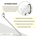 thumbnail image 3 of Extend A Vue Inspection Mirror Telescoping Pole, Lightweight & Durable, 4 ft - 8 ft Pole, 8 x 10 inch Acrylic Mirror, 3 of 6